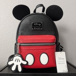 Loungefly Disney Mickey Mouse Backpack - Black and Red